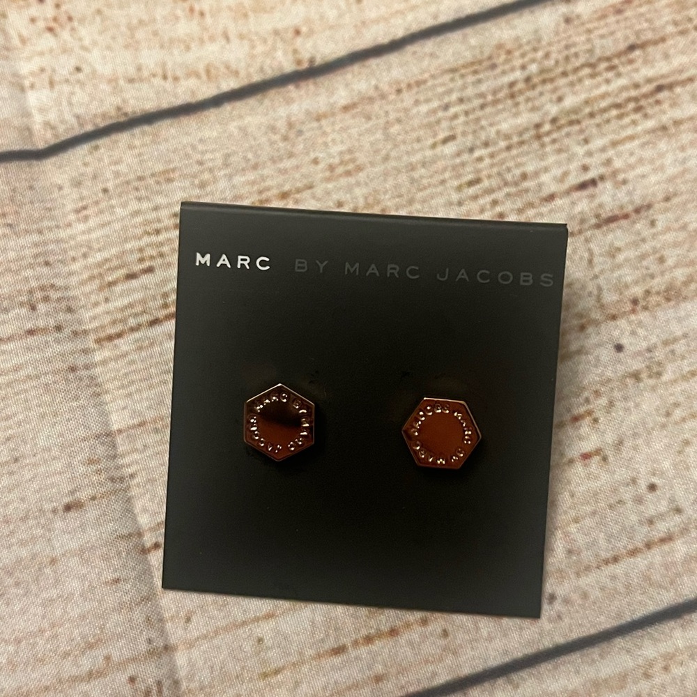 Marc by Marc Jacobs Gold-Tone Hexagon Earrings